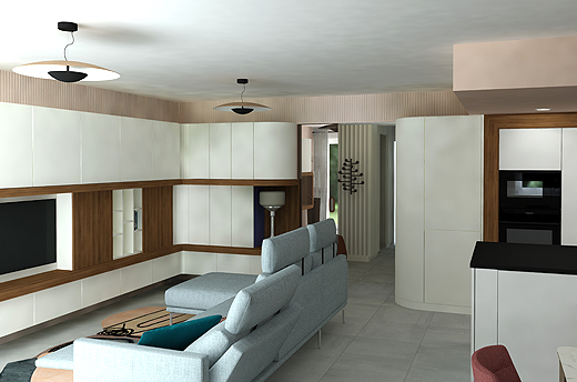 Un canapé avec méridienne structure l'espace et incarne le salon - Luxembourg OPHRYS ®