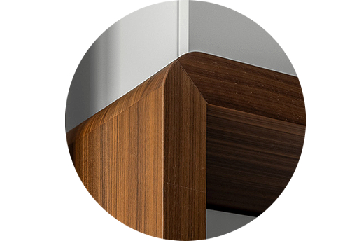 Détail de fabrication matériaux bois noyer Orac - Luxembourg OPHRYS ®